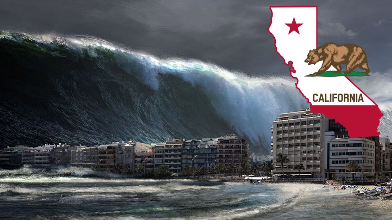 tsunami, west coast, California , Washington, earthquake, big one, simulation, video