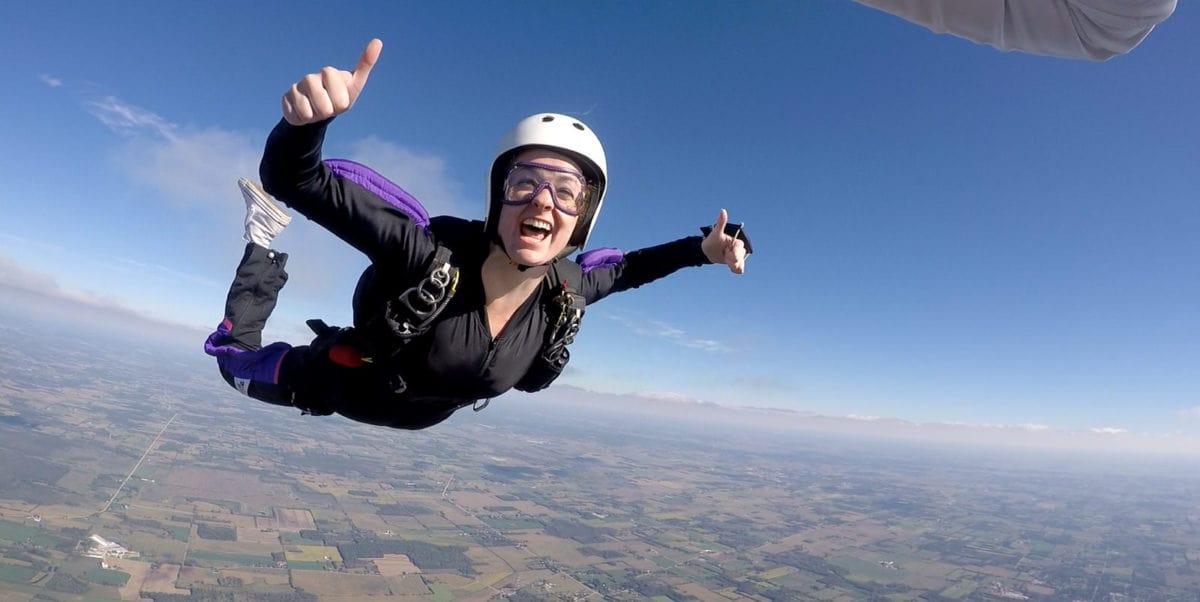 skydiving, Canada, woman survived, parachute didn't open,