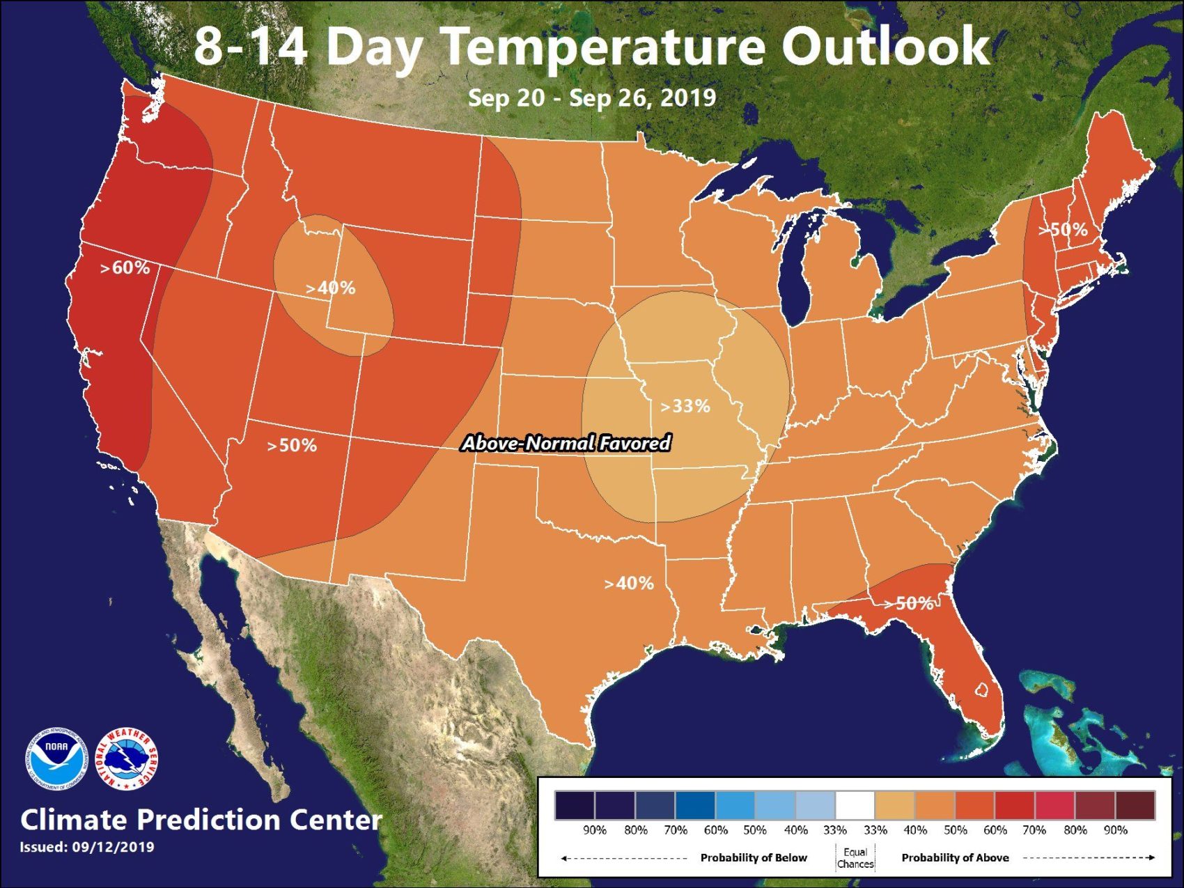 noaa, outlook, fall, summer, temperature