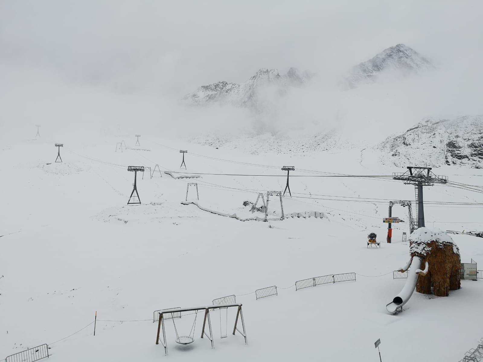 alps, glacier, winter, snowfall, 