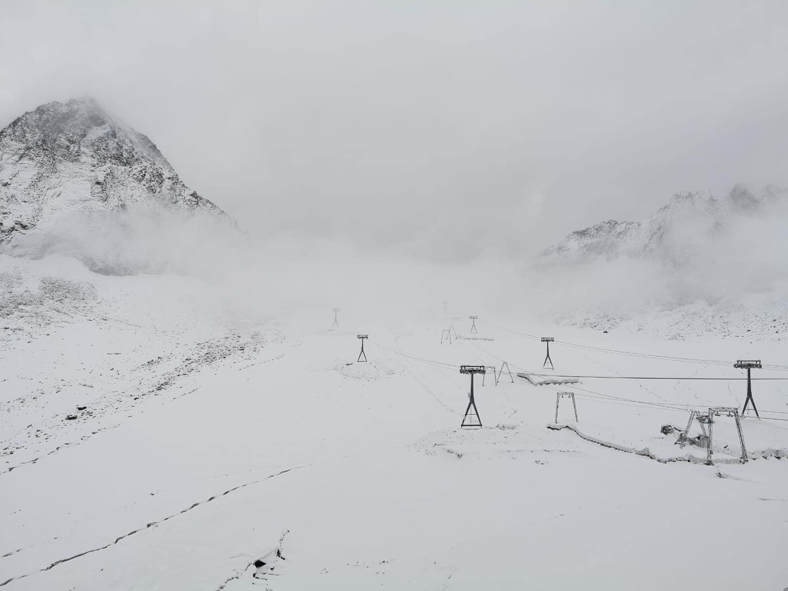 alps, glacier, winter, snowfall,