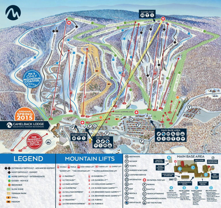 Camelback Trail Map - SnowBrains