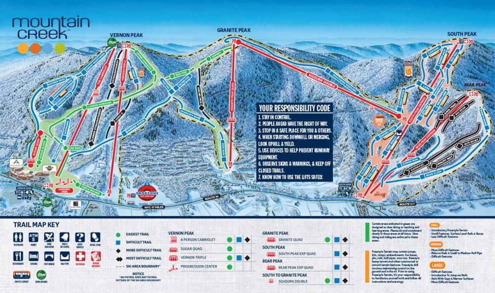 A map of mountain creek 