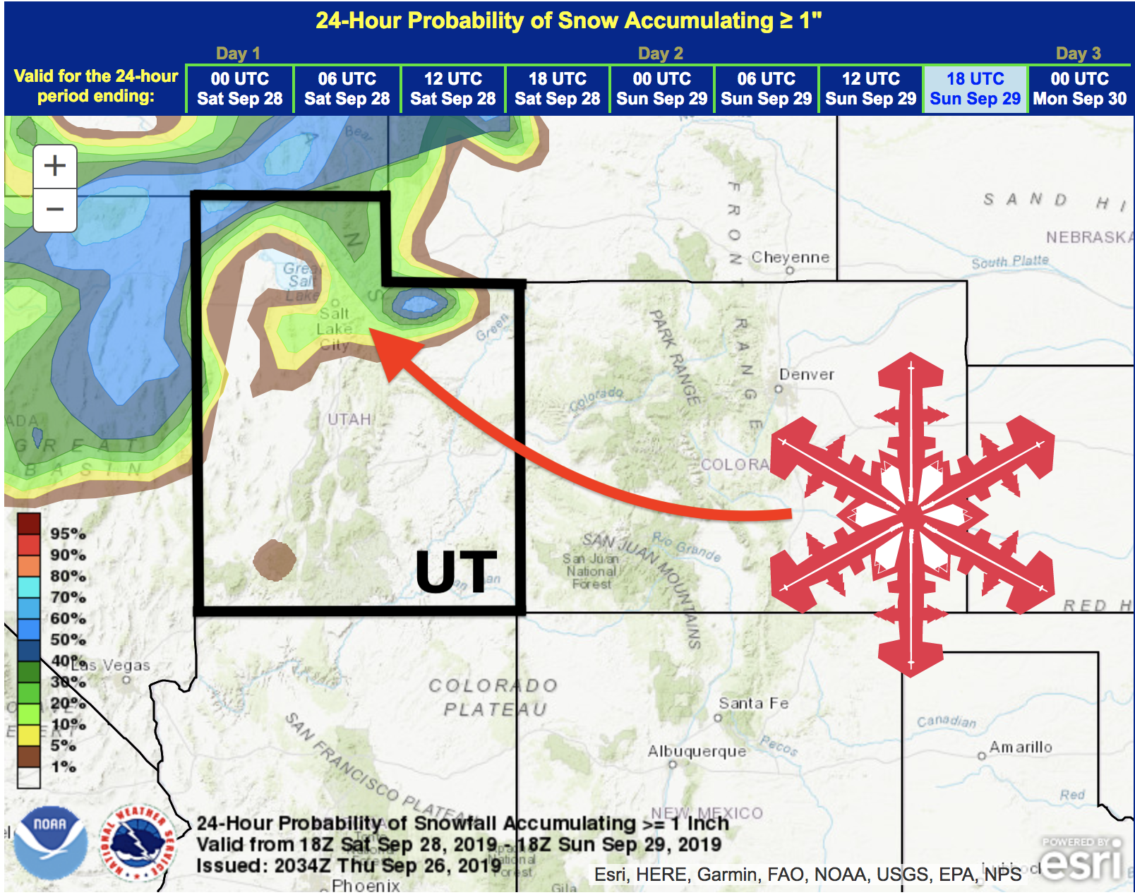 NOAA 36" of Snow for Utah's Mountains This Weekend SnowBrains