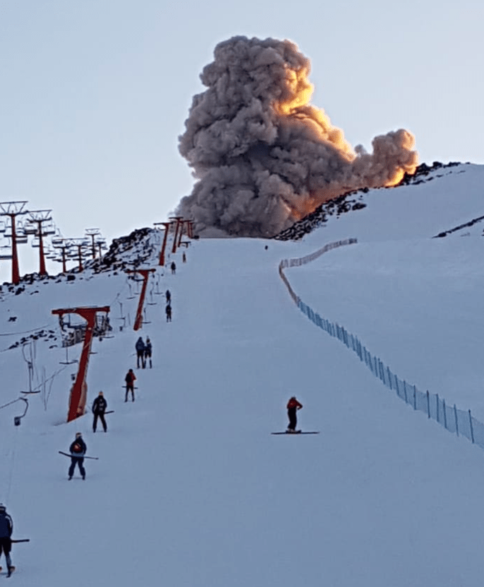 volcano, Chile, exploding