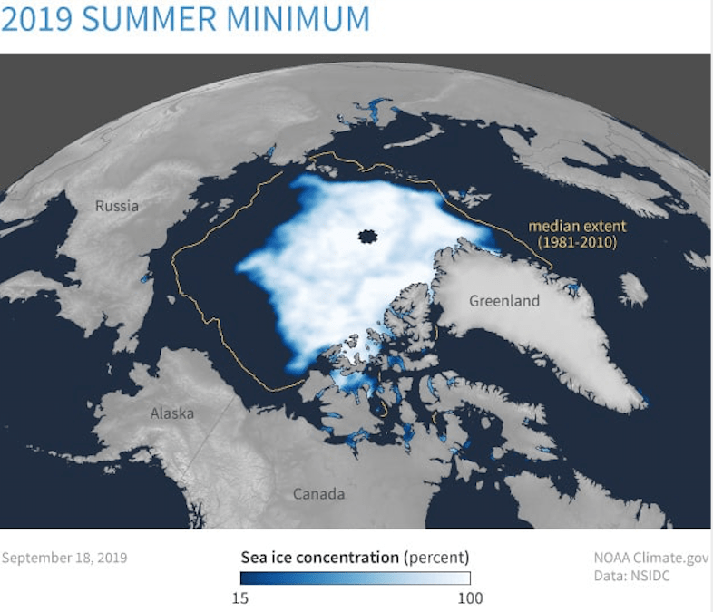 arctic sea ice, noaa