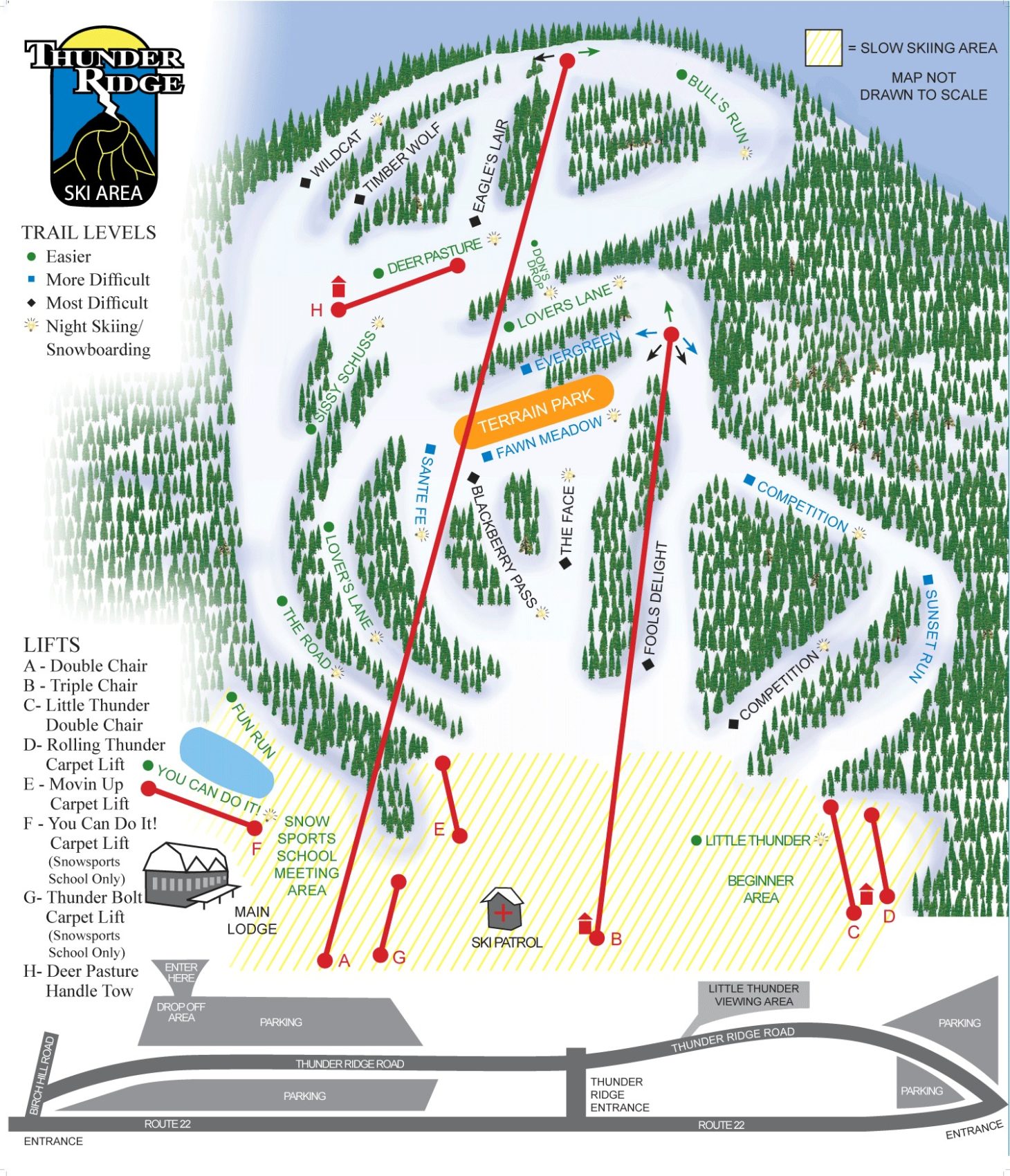 A map of Thunder Ridge 