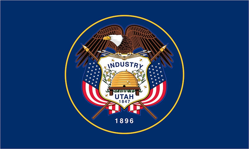 state flag, seal, Utah