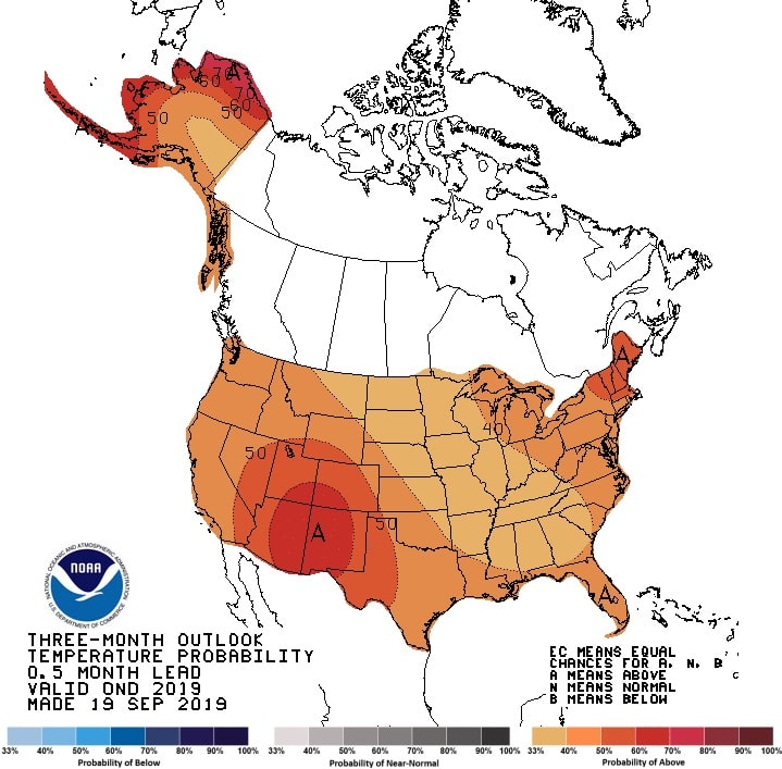 NOAA, outlook, temperature,