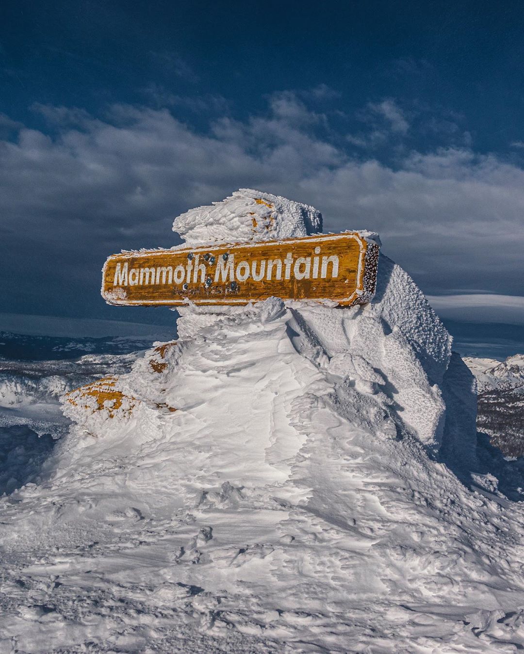 mammoth mountain, california, summit sign, replaced, auction
