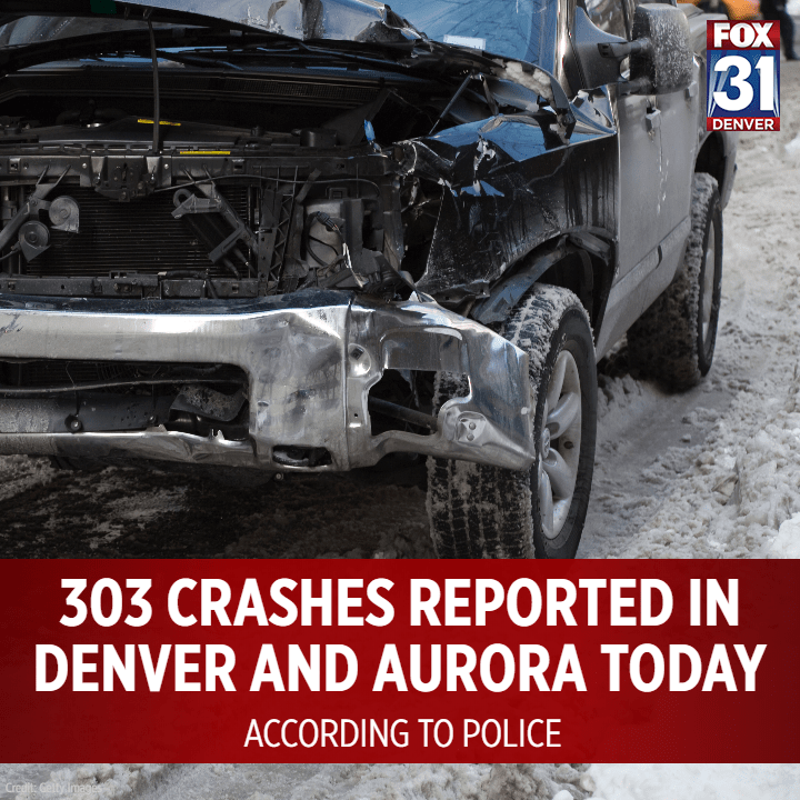 Denver, snow, crash, car