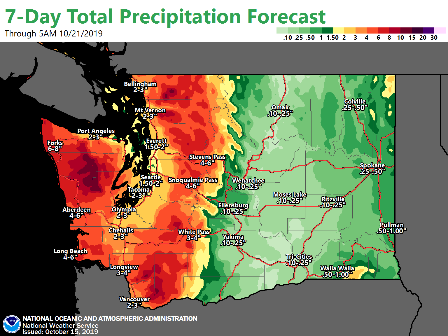 NOAA HEAVY Snow Set for Cascades Crystal Mountain, WA Could See Up