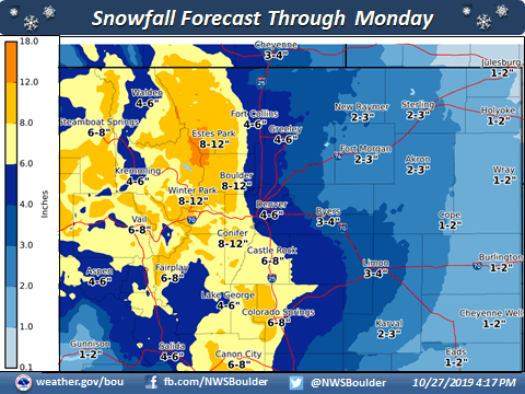 colorado, snow, forecast, noaa