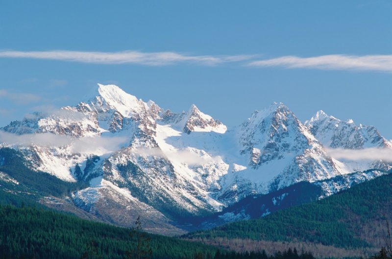 snowy mountains, cascade, pacific northwest