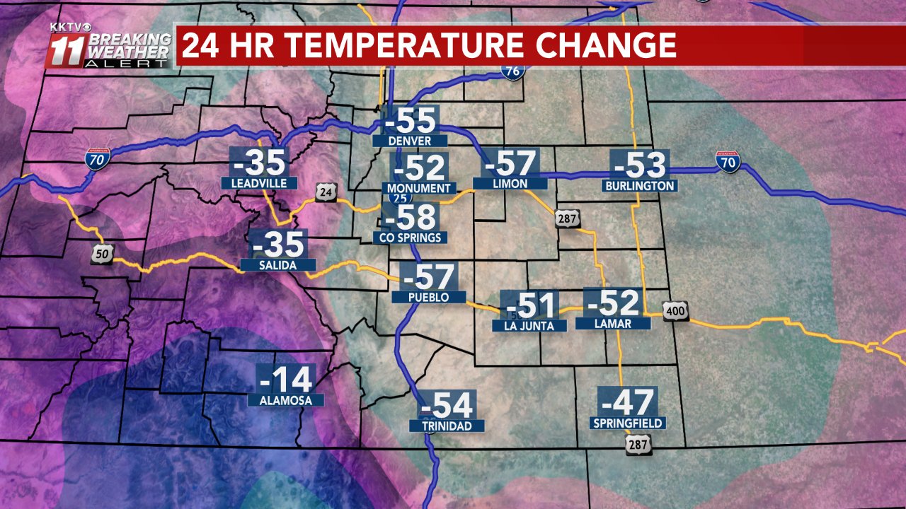 Denver, CO Experienced RecordBreaking 64º Temperature Swing Yesterday