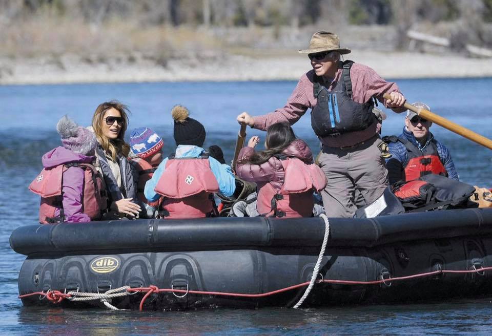 Melania Trump on the Snake River 