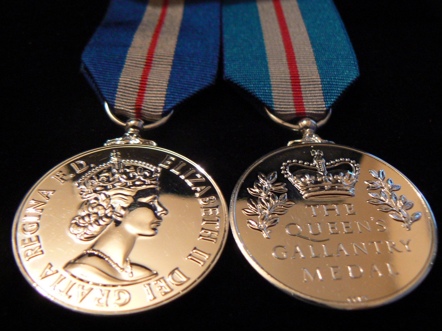 The Queen's Gallantry Medal which was awarded to Foster 