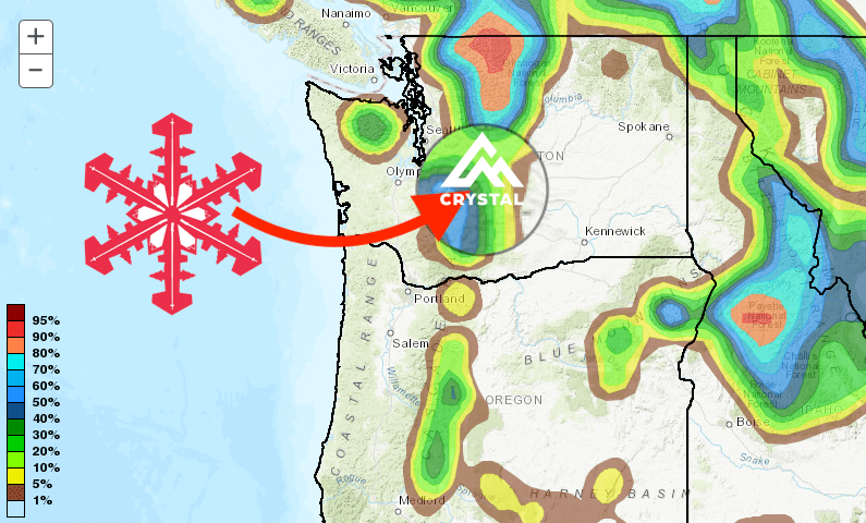 first snow in cascadea washington state