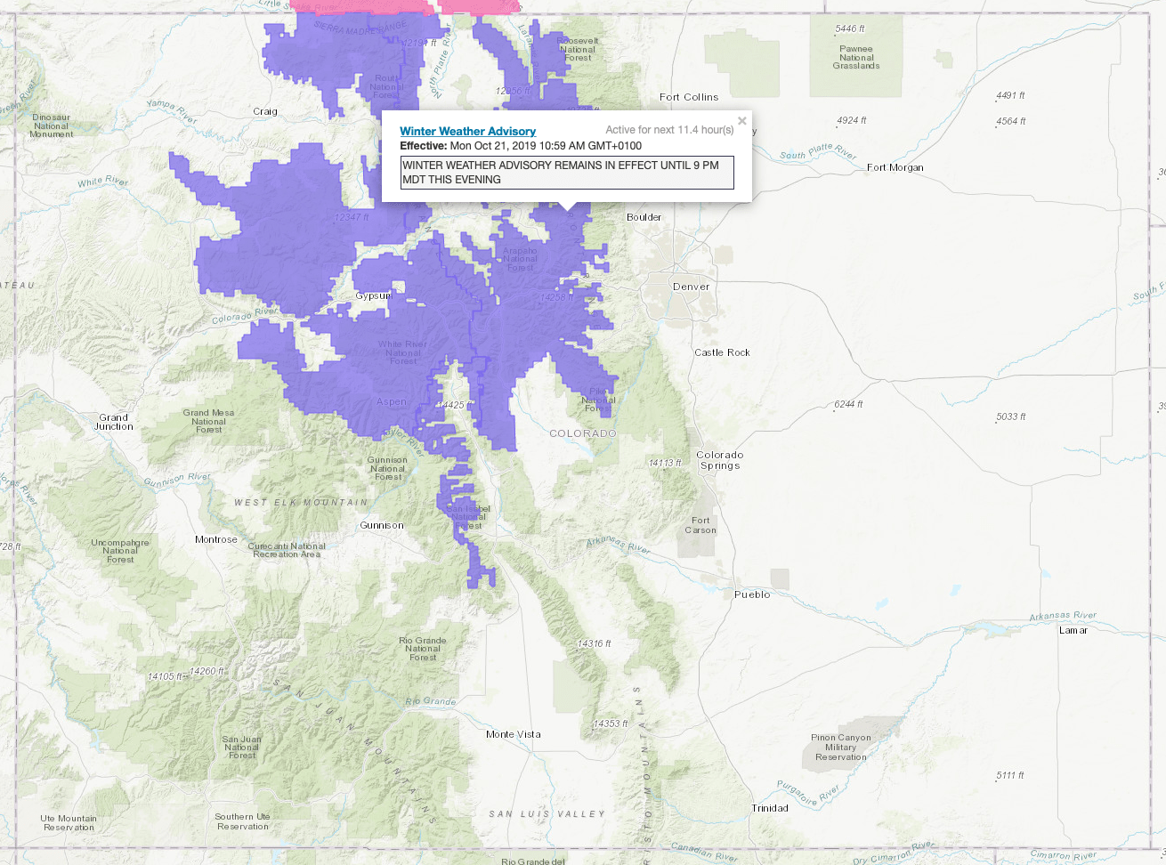 noaa, forecast, colorado, snow