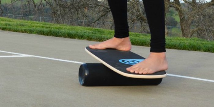 Girl on balance board