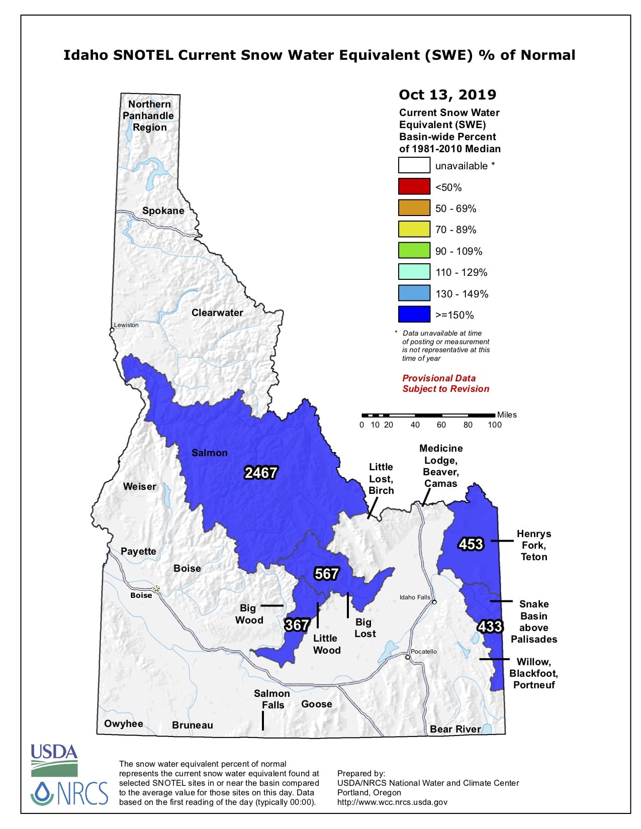 Idaho, snowpack