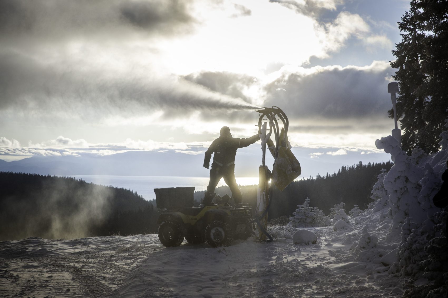 Squaw Valley, red dog, snowmaking, california, tahoe