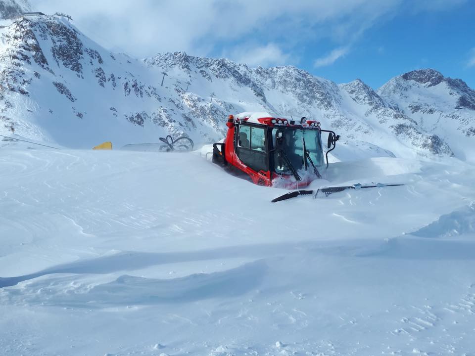 Stubai, alps, snowfall