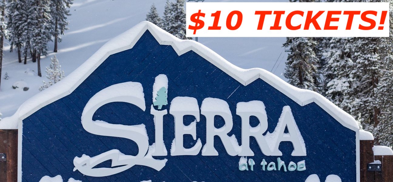 10 Lift Tickets at SierraatTahoe, CA For "PreOpening Day" From 124