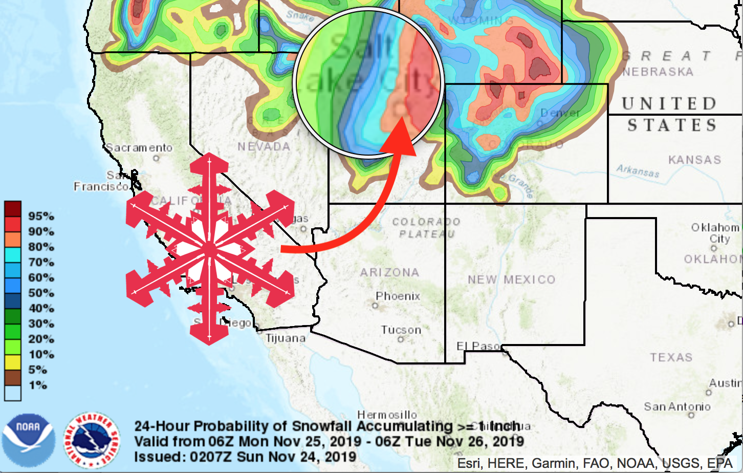 Winter storm inbound to Salt Lake City, Utah