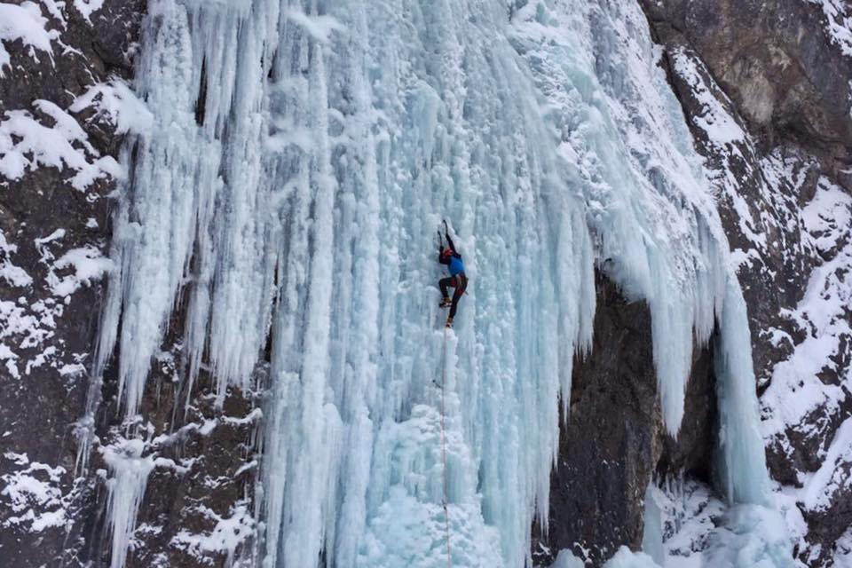 Mosetti ice climbing.