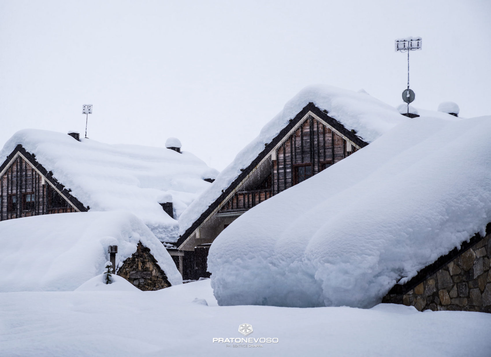 Heavy snowfall in the alps