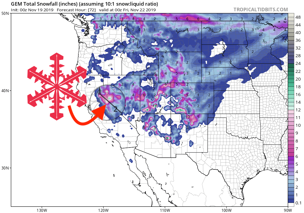 california, forecast, weather, snow, Sierra nevada