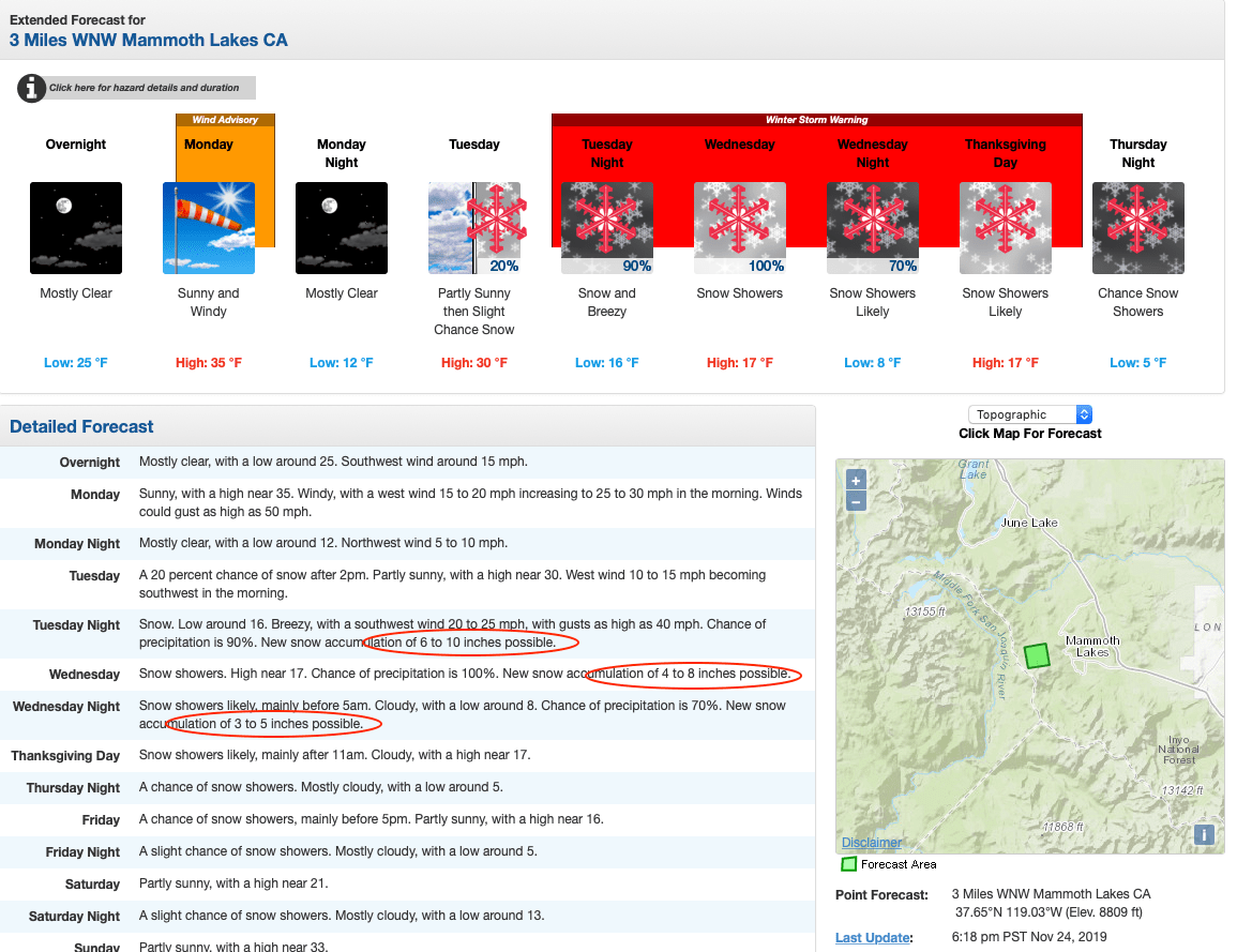 california, storm, snow, mammoth