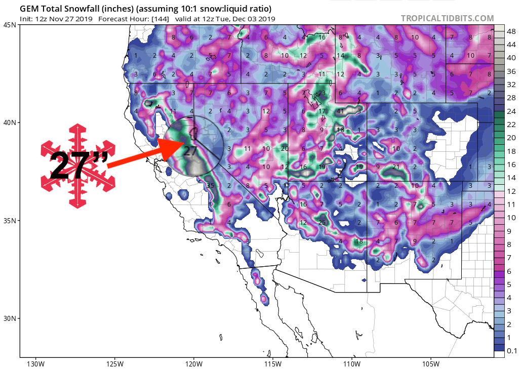 Squaw Valley, noaa, forecast, Tahoe, california