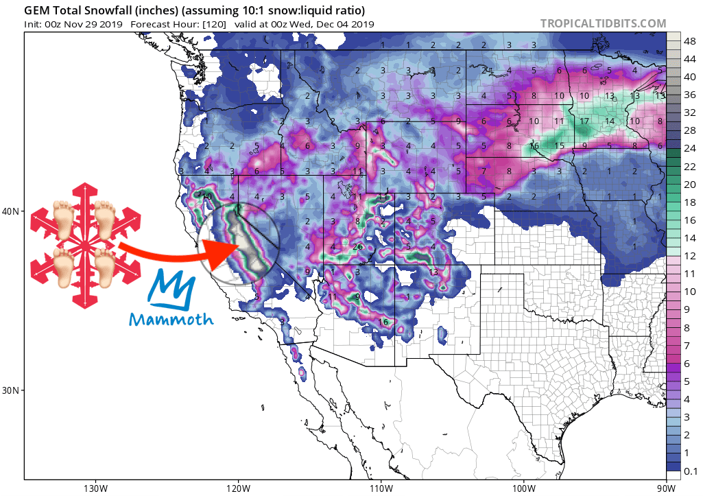 california, winter storm, mammoth