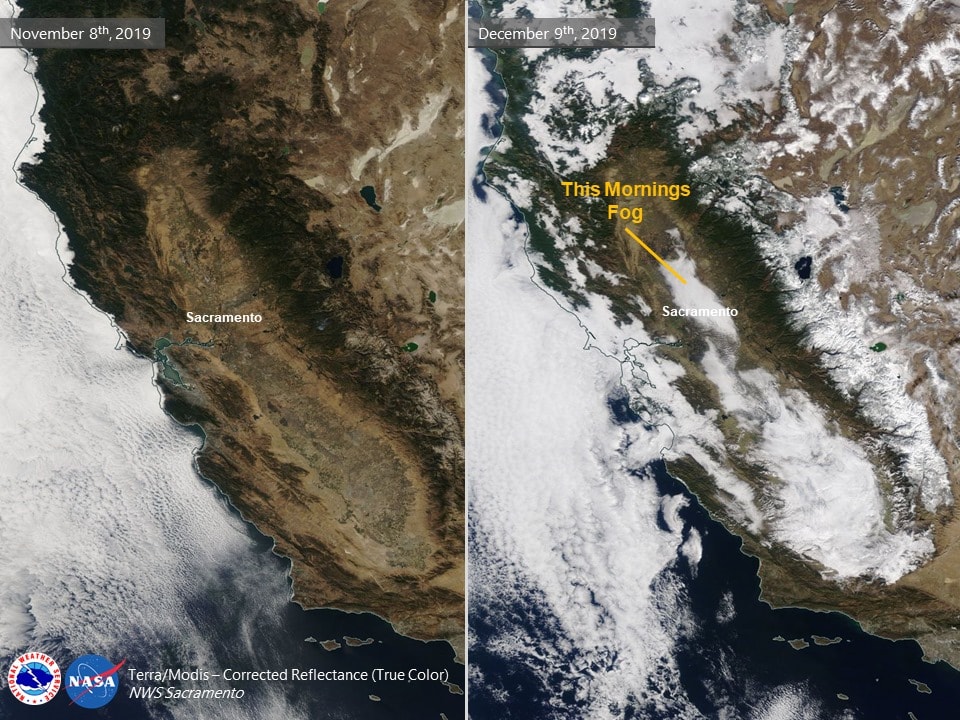 snowpack, california, sierra nevada, difference a year makes,