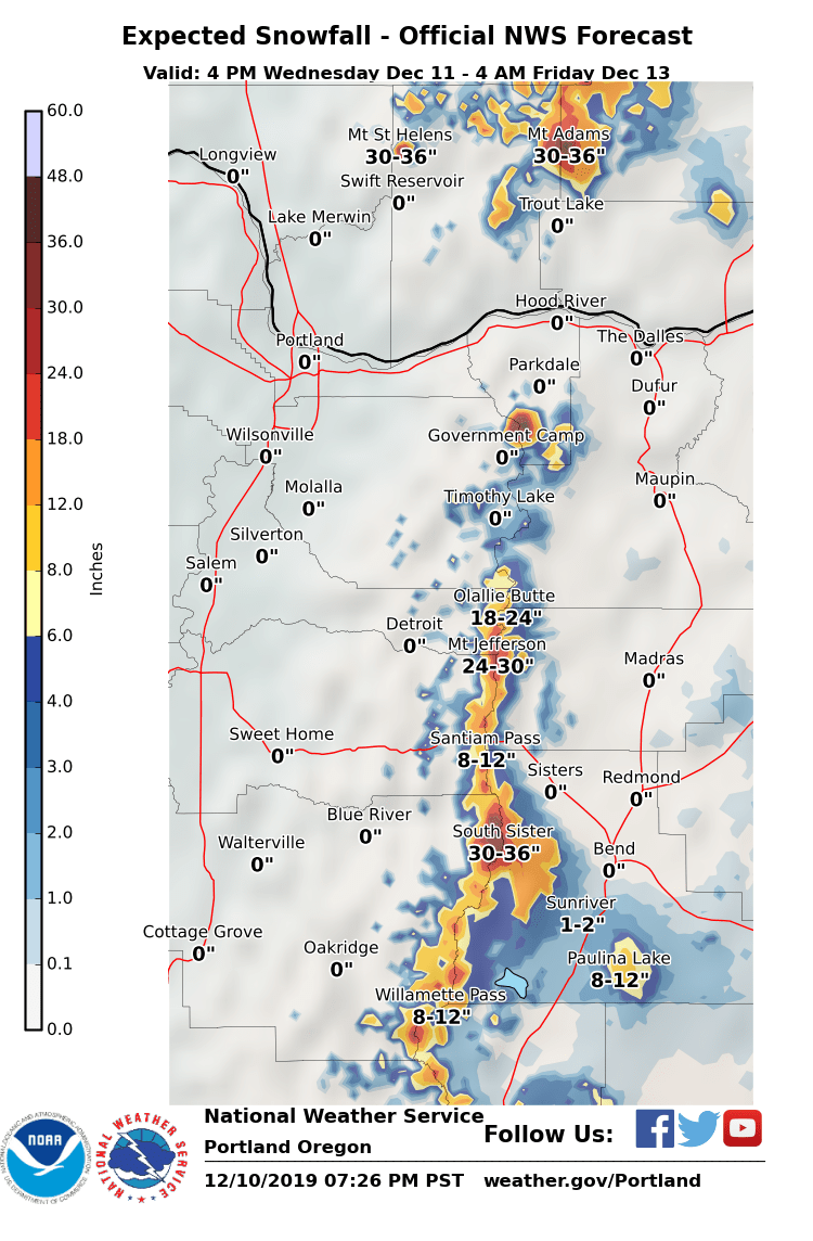 Washington, oregon, forecast,