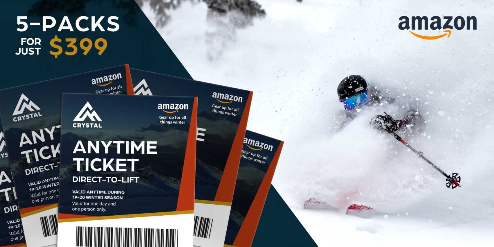 crystal mountain, amazon, lift tickets.