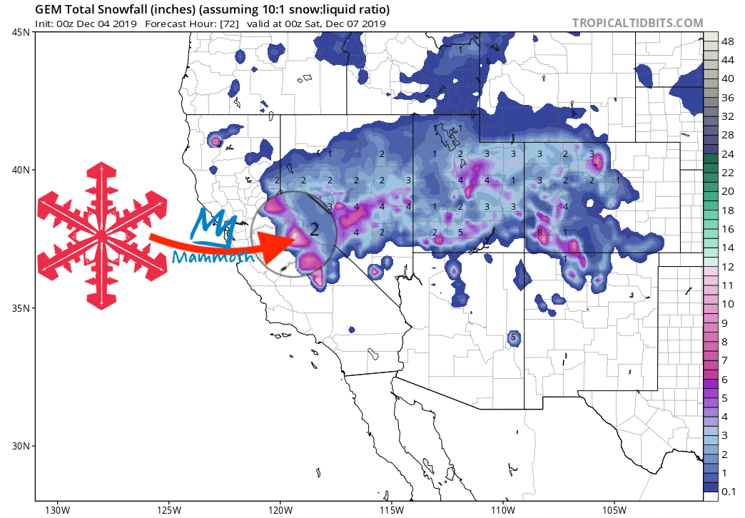 mammoth, california, forecast