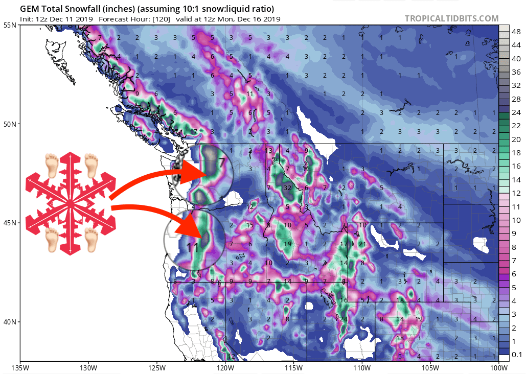 Washington, oregon, forecast,