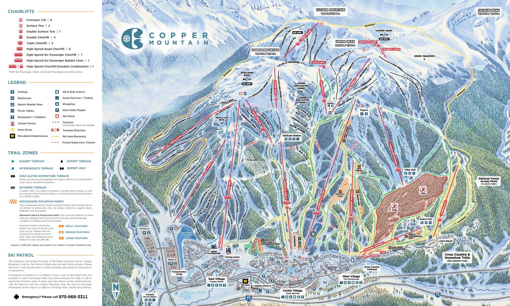 ski trail map copper mountain 