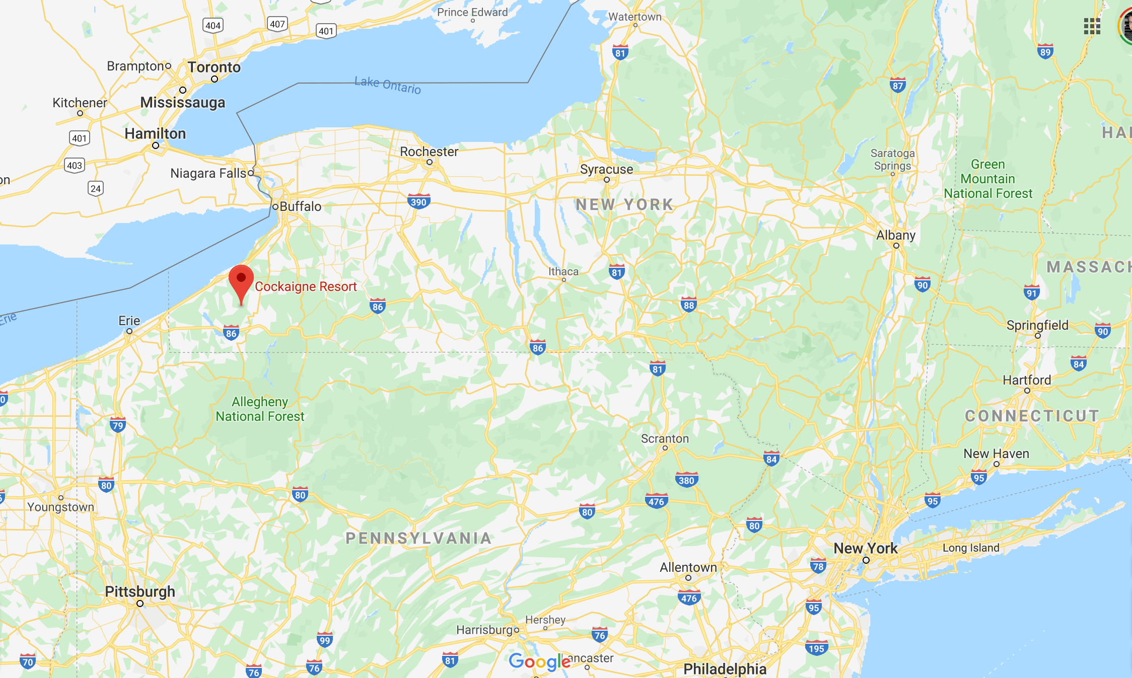 Cockaigne location 