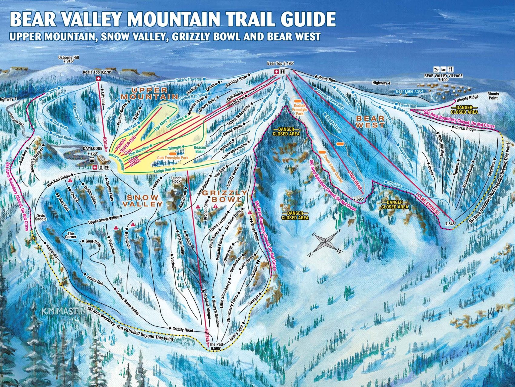 bear valley trail map