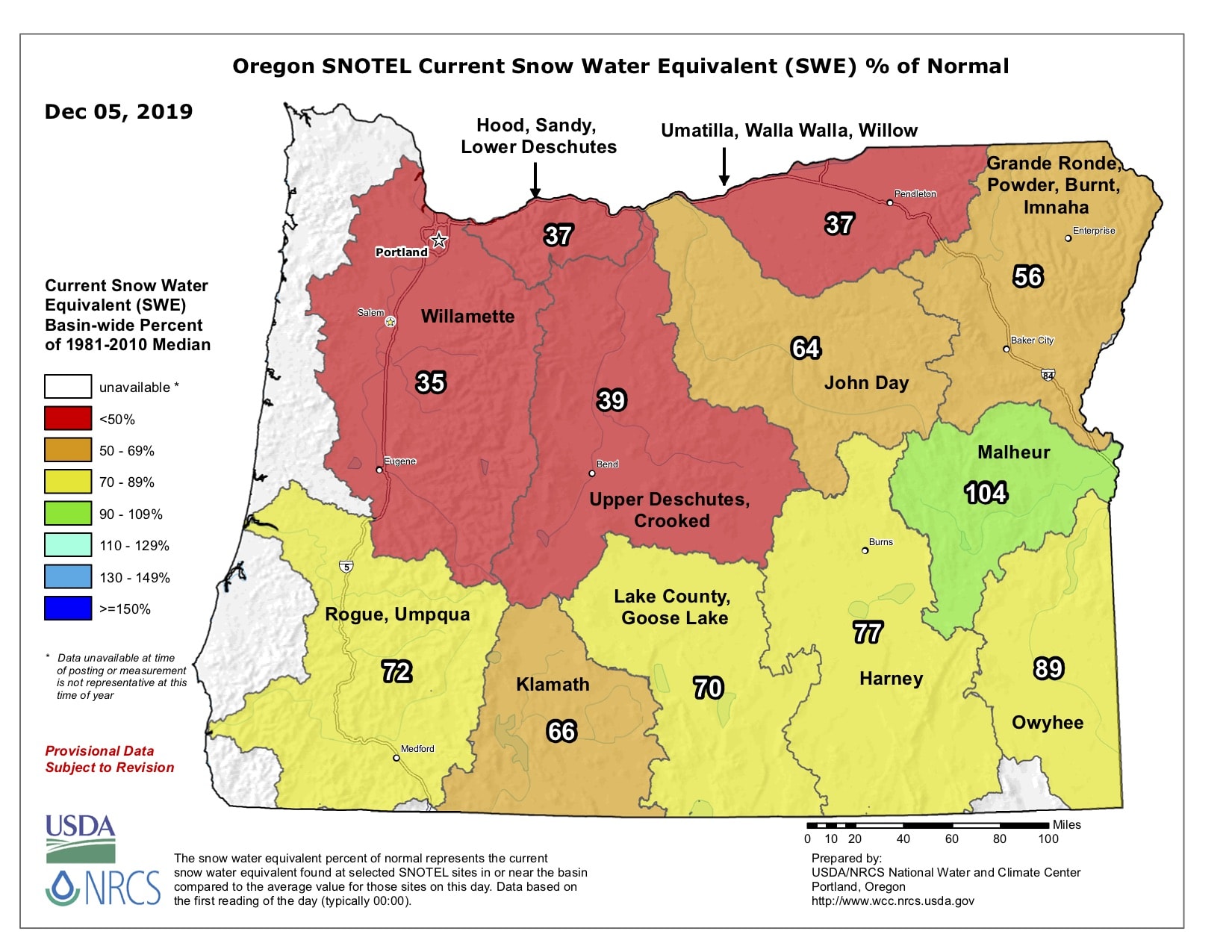 oregon, snowpack