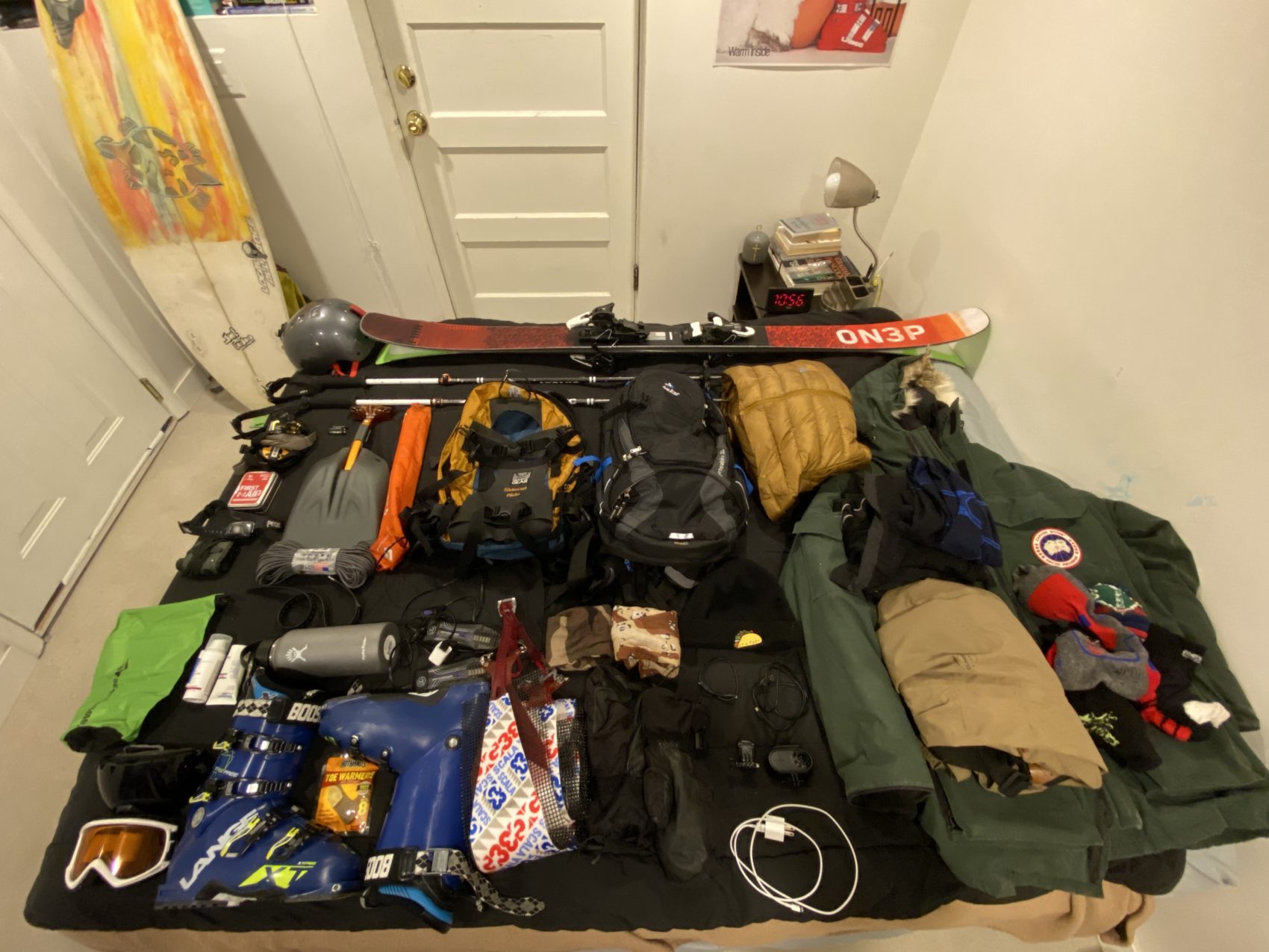 Gear for a ski trip