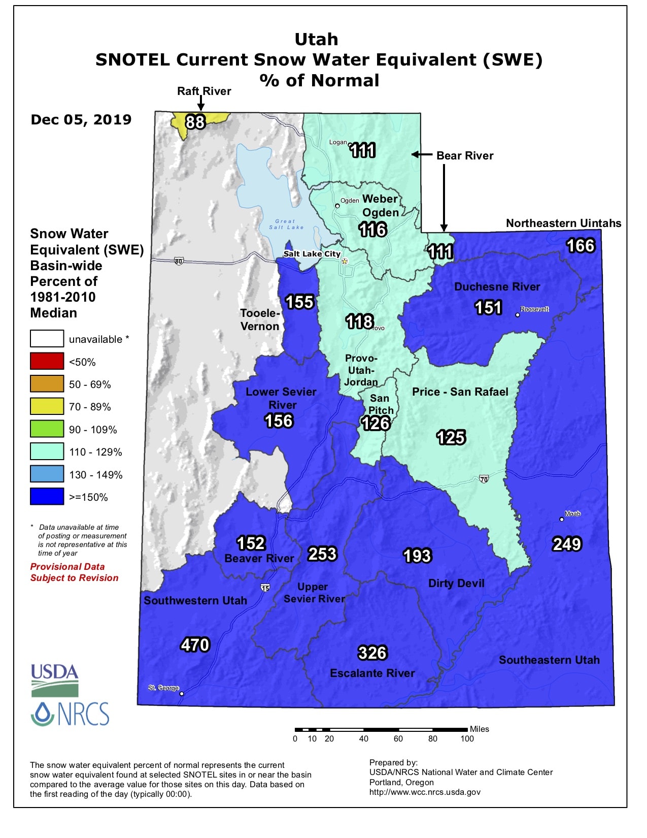 Utah, snowpack