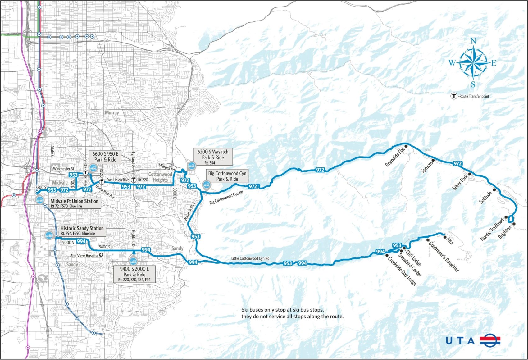 ski bus ikon pass map