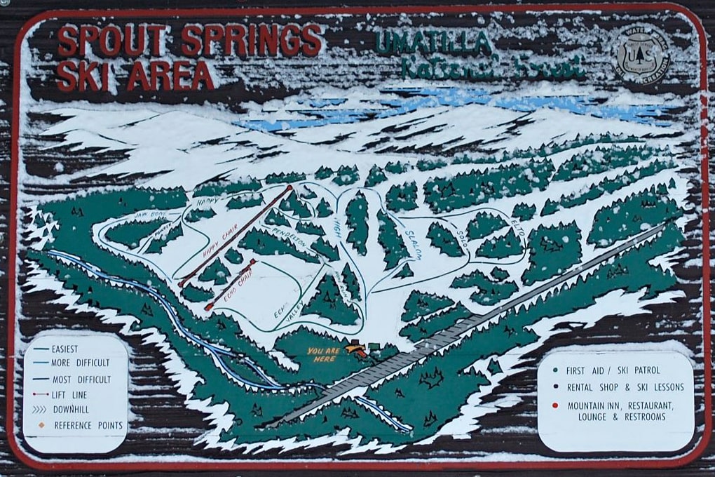 spout springs, oregon, trail map