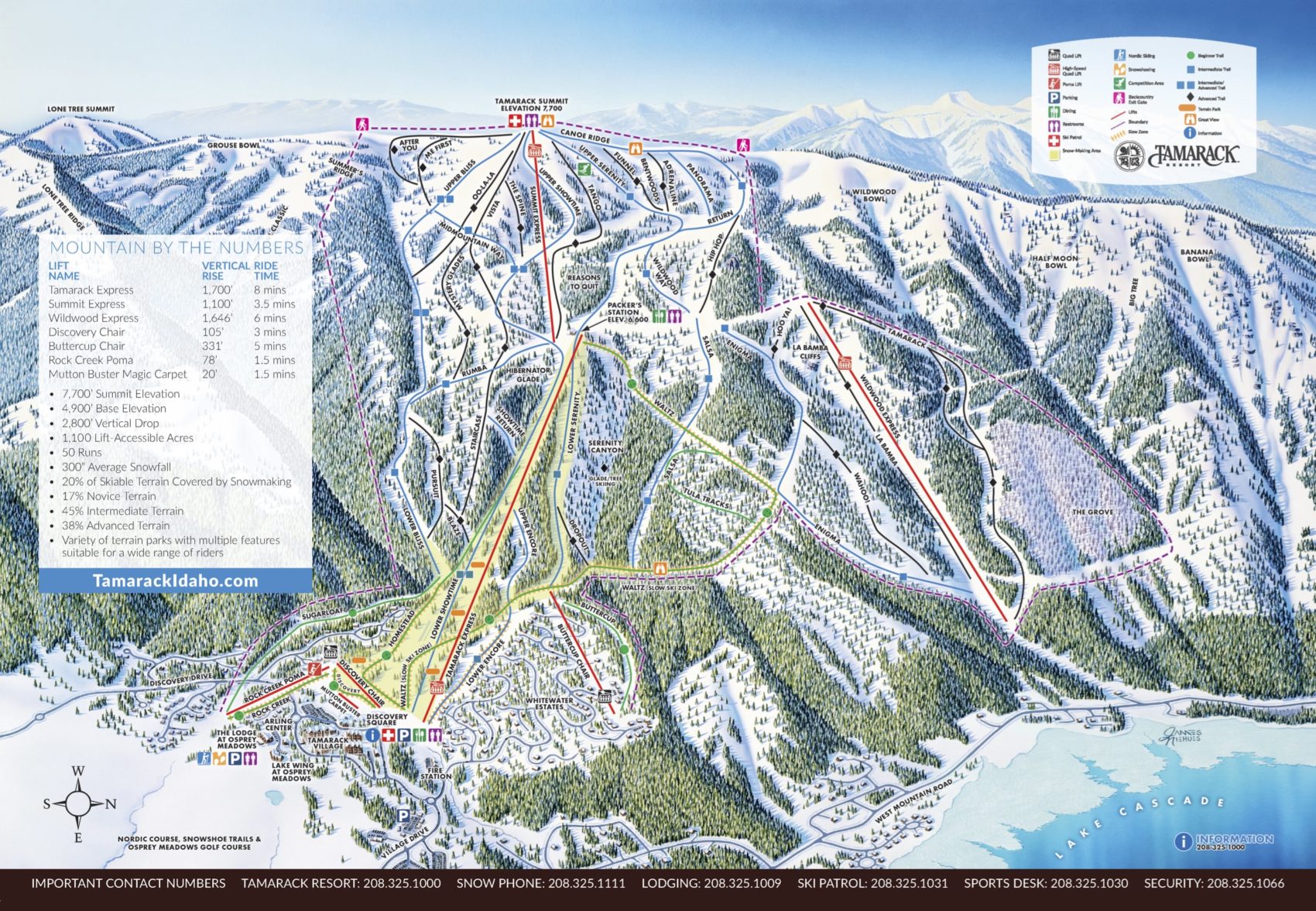 Trail map tamarack