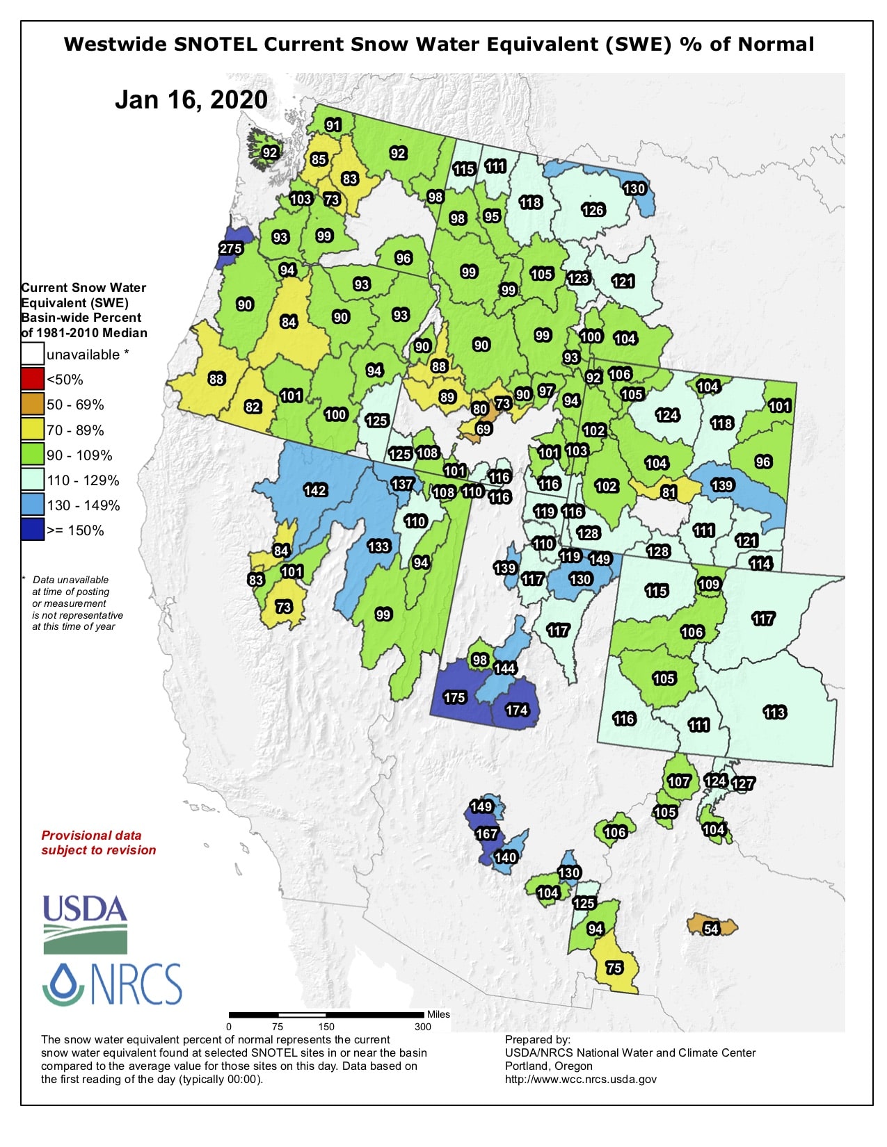 noaa, snowpack, west